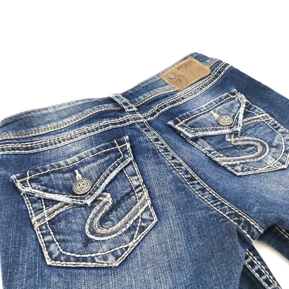 Silver Women’s 26 Silver Suki Denim Bling Shorts